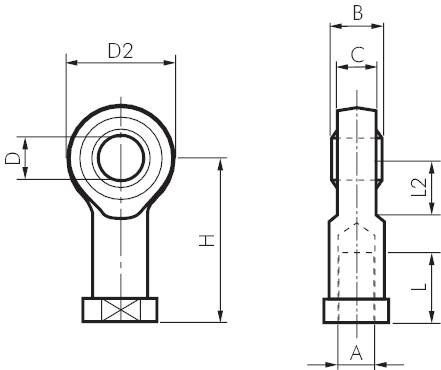 Cabeças giratórias de plástico