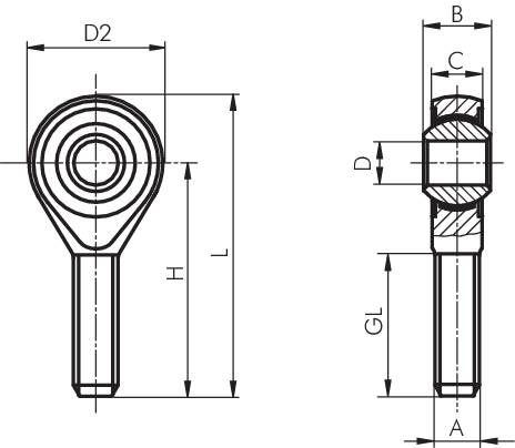 Cabeças giratórias (rosca macho)