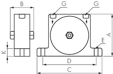 Vibradores de esfera (rotativos), 6 bar